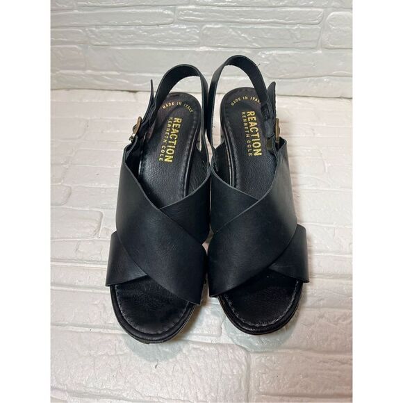 Kenneth Cole | Studded Leather Log Cabin Heels - Picture 1 of 7